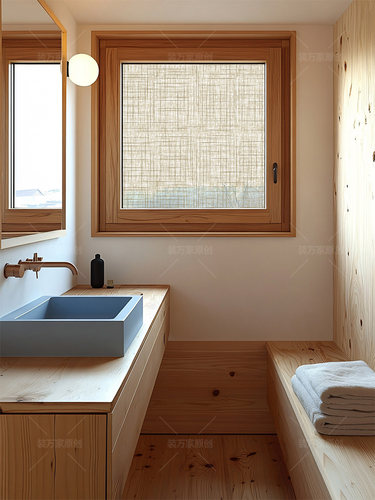 装万家日式玻璃贴纸覆古亚麻卧室书房窗户磨砂膜玄关隔断彷麻布纹