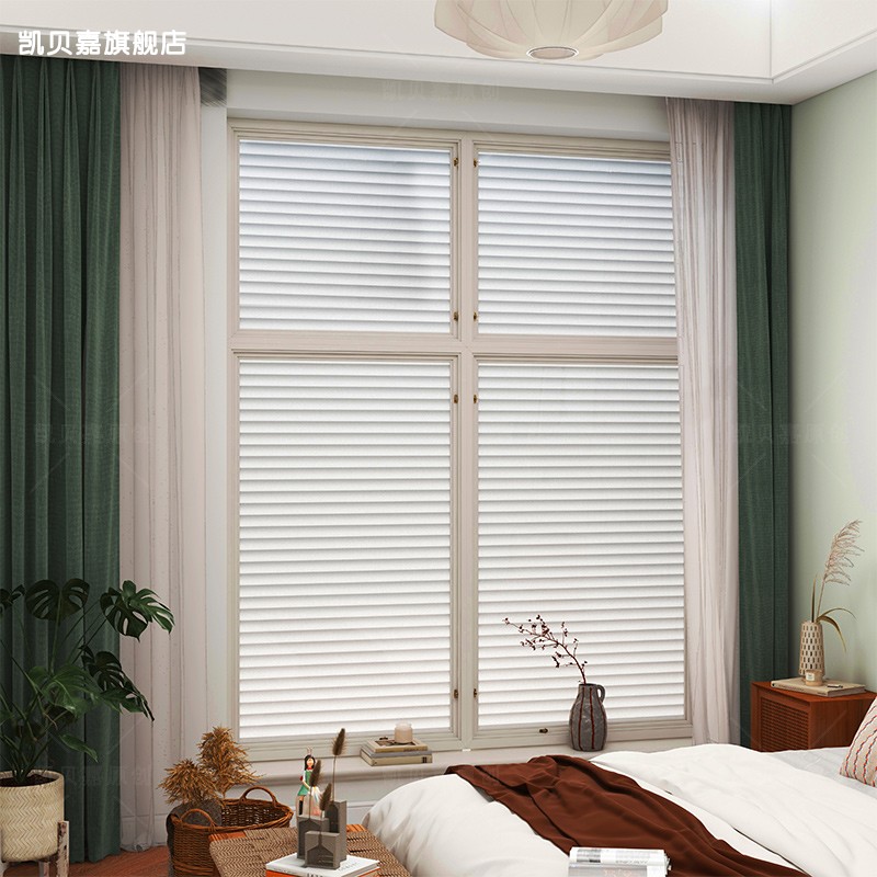 卫生间简约透光不明静电贴装万家