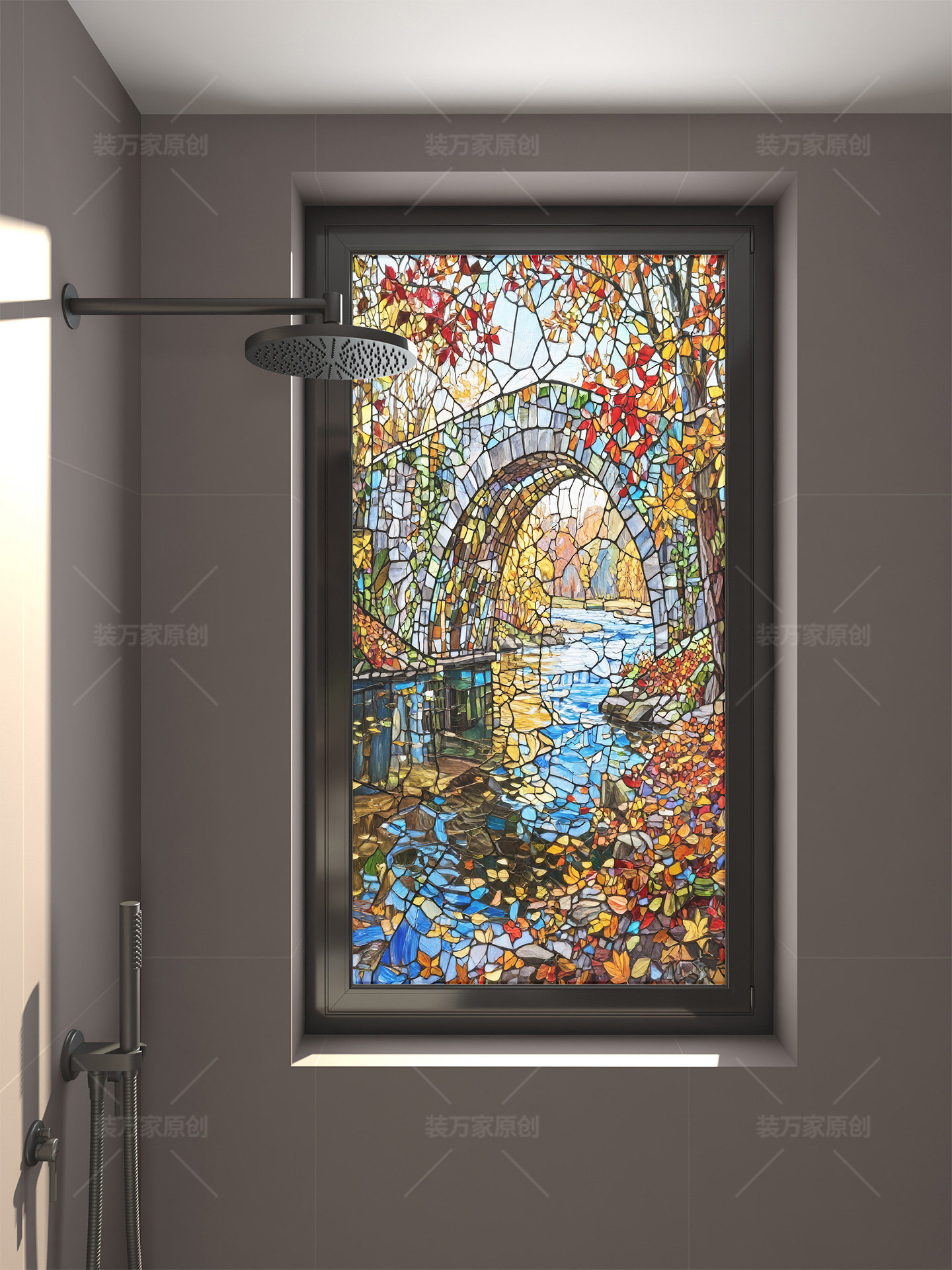 Установите магнитную пленку Wanjia color glass, стеклянные наклейки, художественные электростатические наклейки на окна, гостиная, ванная комната, полупрозрачная декоративная пленка с защитой от подглядывания Изображение 1
