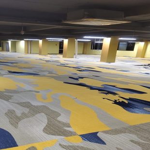燃满铺大型定制面商用地毯材防火积地垫蓝色宴会牡丹厅卷花系阻