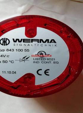 TYP 843 100 55 威马报警灯 WERMA 红色LED指示灯 24V DC询价