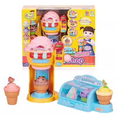 韩国toytron太伶美冰箱双开门厨房爆米花洗菜冰淇淋玩具生日礼物
