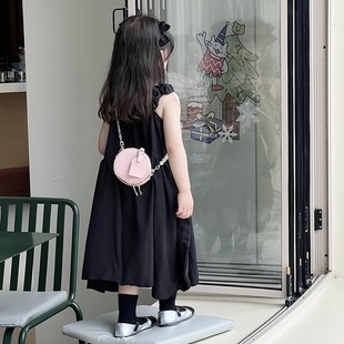 百搭女童包包洋气圆饼斜挎包公主手拎包外出配饰小女孩迷你零钱包