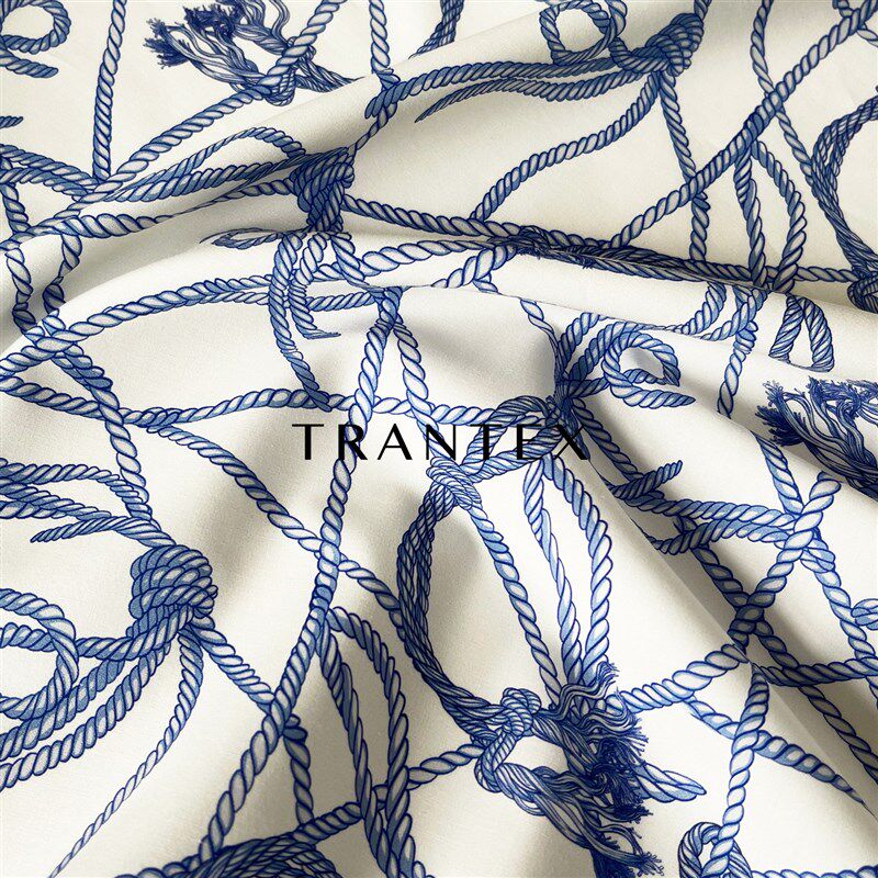 100支长绒棉简约大气条r纹印花全棉纯棉手工DIY服装连衣裙布料麻