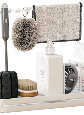 御仕家厨房洗碗边池槽抹布海绵沥纳水收YSJ-黑色架台面水杯刷洗碗