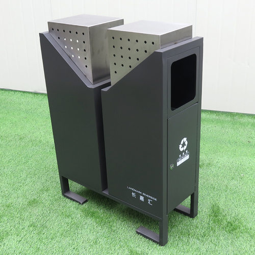 户外不锈钢垃圾桶公园金属垃圾箱商场市政小区商用环卫果皮箱