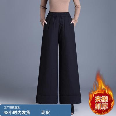 羽绒棉裤女士秋冬季2025年新款外穿妈妈夹棉加厚宽松打底保暖裤子