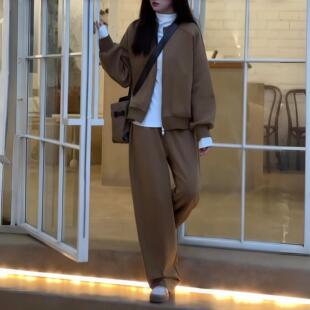 大码女装百搭显瘦套装女2026早春新款宽松时尚长袖卫衣裤子两件套