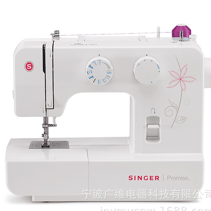1胜家1412全自动多功能缝纫机家用小型电动脚踏板缝纫机台式带锁