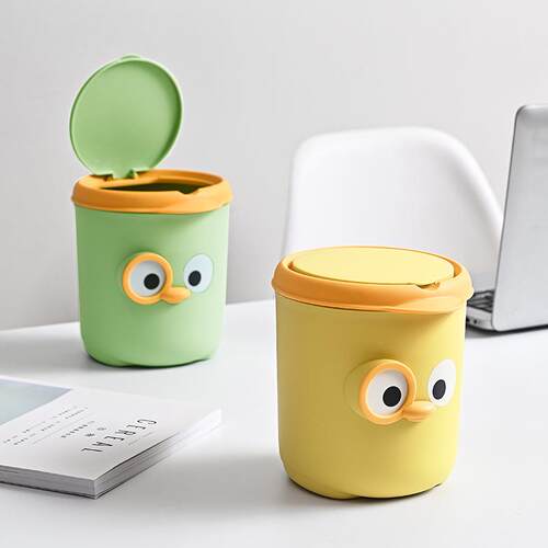 Wholesale Large-Eye Desktop Trash Bin, Cute Small Size for B