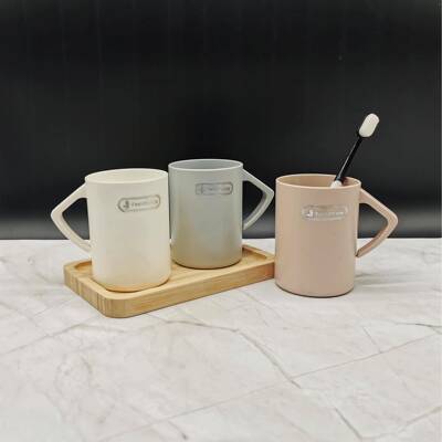 High Aesthetic Toothbrush Cup, Multi-functional Plastic Toot