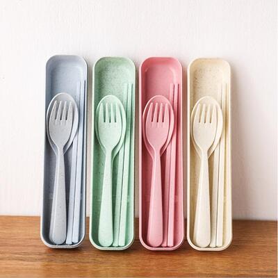 Manufacturer's Creative Wheat Straw Tableware Set of Three -