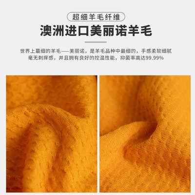 男款美利奴羊毛速干衣春夏t排汗长袖美丽诺户外徒步打底圆领短t恤