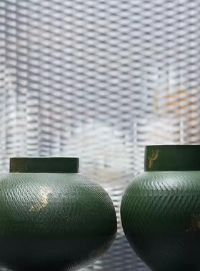 新中式创意复古红色喜庆陶瓷花瓶B摆件样板间民宿茶室桌面花器软
