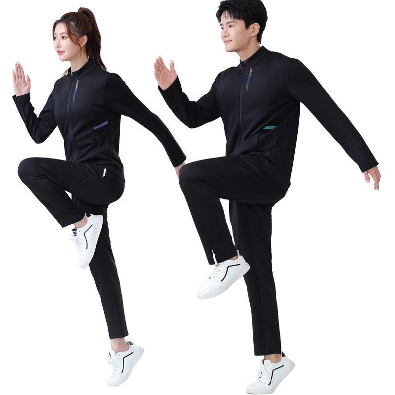 春秋运动套装气排球服网球服教练外套男女门球比赛V训练服长袖队