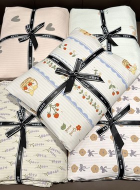 华子家 A类小豆棉床上四件t套床单被套枕套床品套件秋冬新款40552