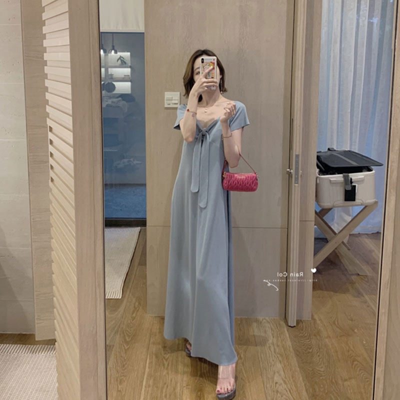 2025夏季新款法式小众显瘦连衣裙过膝脚踝复古长裙子女轻熟风女装,女装/女士精品,连衣裙,淘宝优惠券,粉丝福利购,淘宝优惠卷