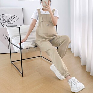 孕妇装 外穿宽松休闲大码 加肥加大百搭孕 孕妇背带裤 2024春夏新g款