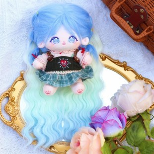 棉花娃娃高温丝接发片三色渐变色发排卷发染色炸毛接长发现货代发