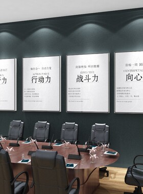 企业文化办公室墙面装饰创意激励志标语贴纸公司背景楼梯台阶布置