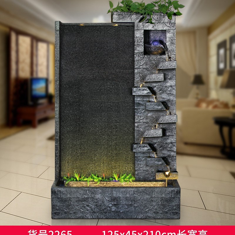 大型欧式流水喷泉家居摆件客厅庭院水幕墙流水墙饰品现代厂家