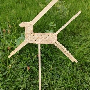 竹片竹条竹编diy材料包非遗小马书签竹条手工diy材料学生亲子活动