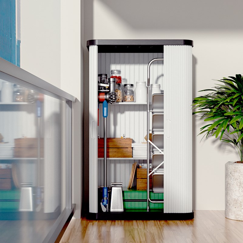 户外储物柜庭院杂物柜花园工具柜防水防晒置物架储藏柜收纳柜室外