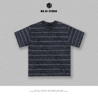 2026早春宽松条纹短袖T恤