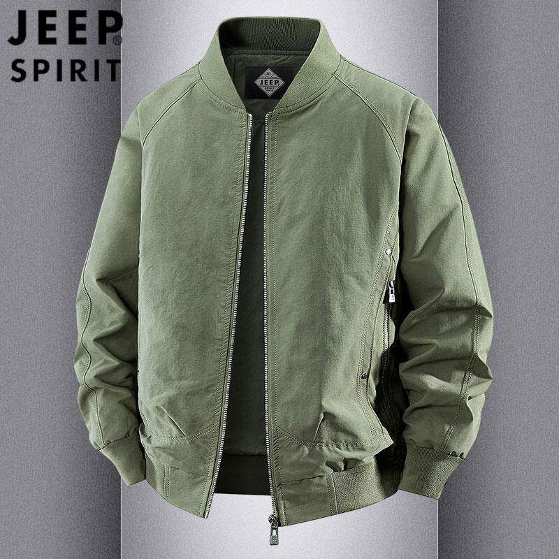 JEEP SPIRIT飞行员夹克男款棒球领2026年新款春秋季美式休闲外套
