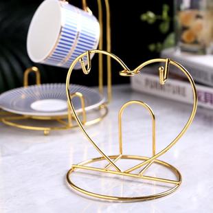 金色轻奢创意杯子收纳架咖啡杯挂架家用客厅茶杯水杯沥水置物架
