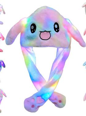 Rabbit Hat With Moving Ears Funny Headband- Ears Popping Up