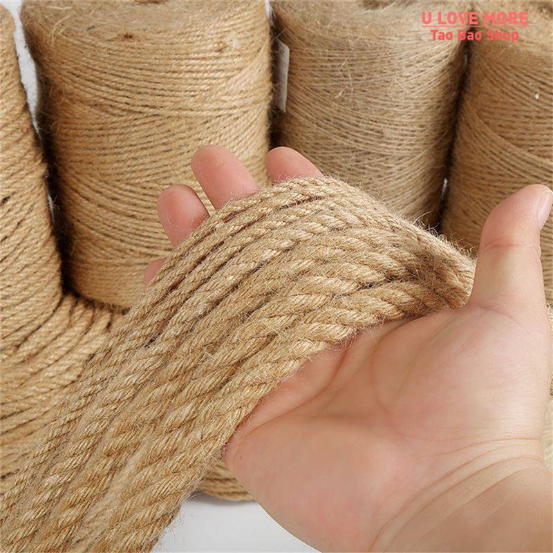 new1-14mm Natural Jute Twine Vintage Jute Rope Cord String T