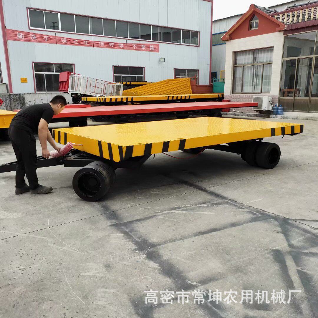 定 制20吨双胎平板拖车 厂区短途运输车 大型仓库搬运车重型牵引
