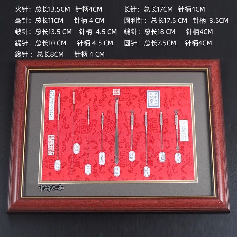针谱中华黄帝古九针模型针图谱针灸样谱 可悬挂中医馆中医文创