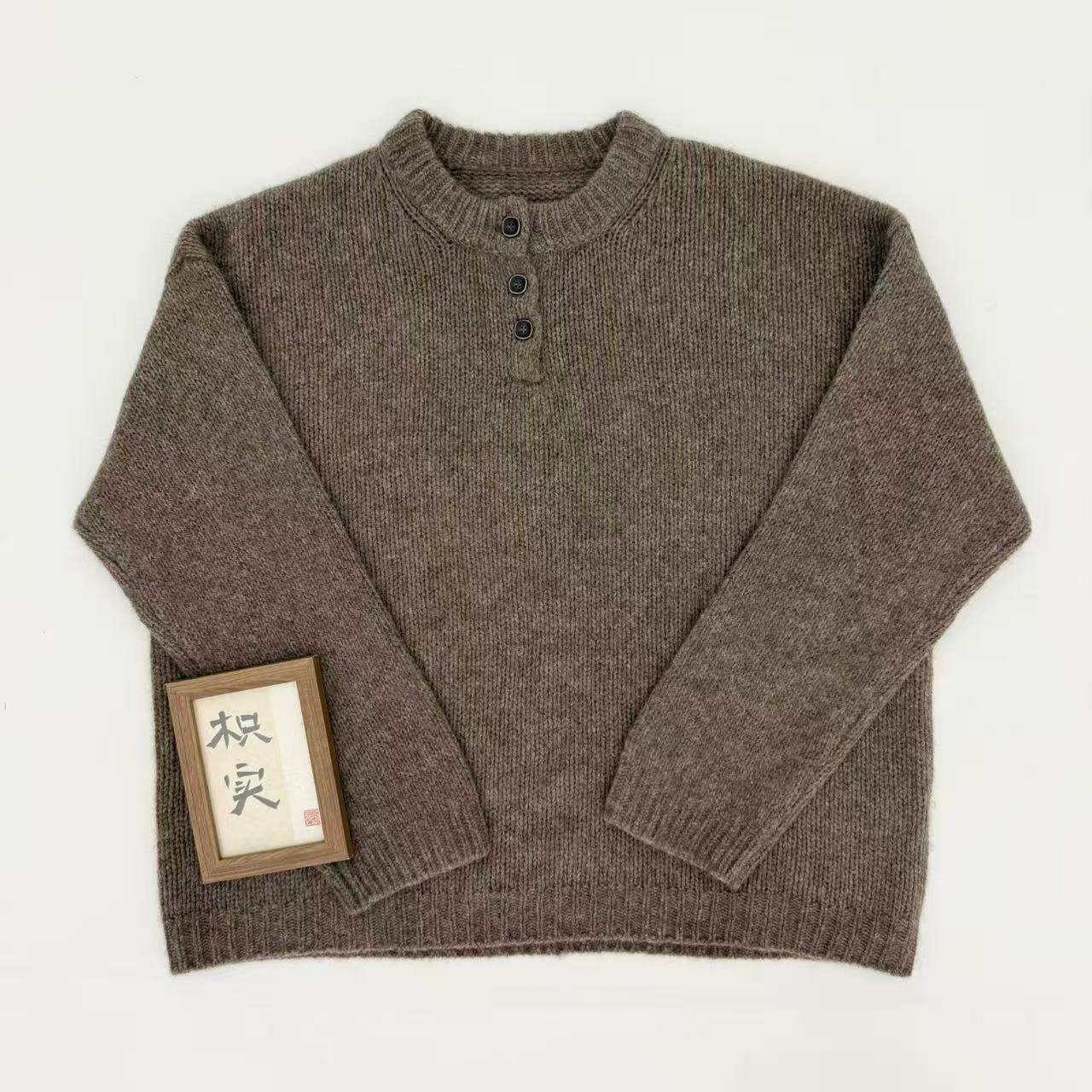 秋冬长袖毛衣保暖时尚针织100牦牛绒衫女装