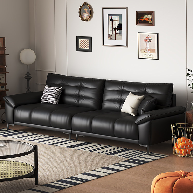 (锐驰)camerich新款进口全真皮沙发头层牛皮客厅直排中小户型现