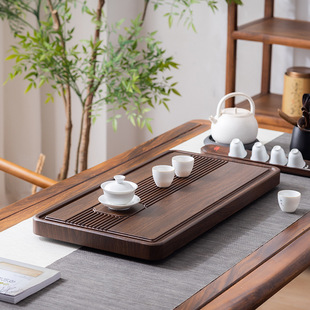 小型 日本品质整块高端实木茶盘家用排水简约办公室茶海功夫电木款