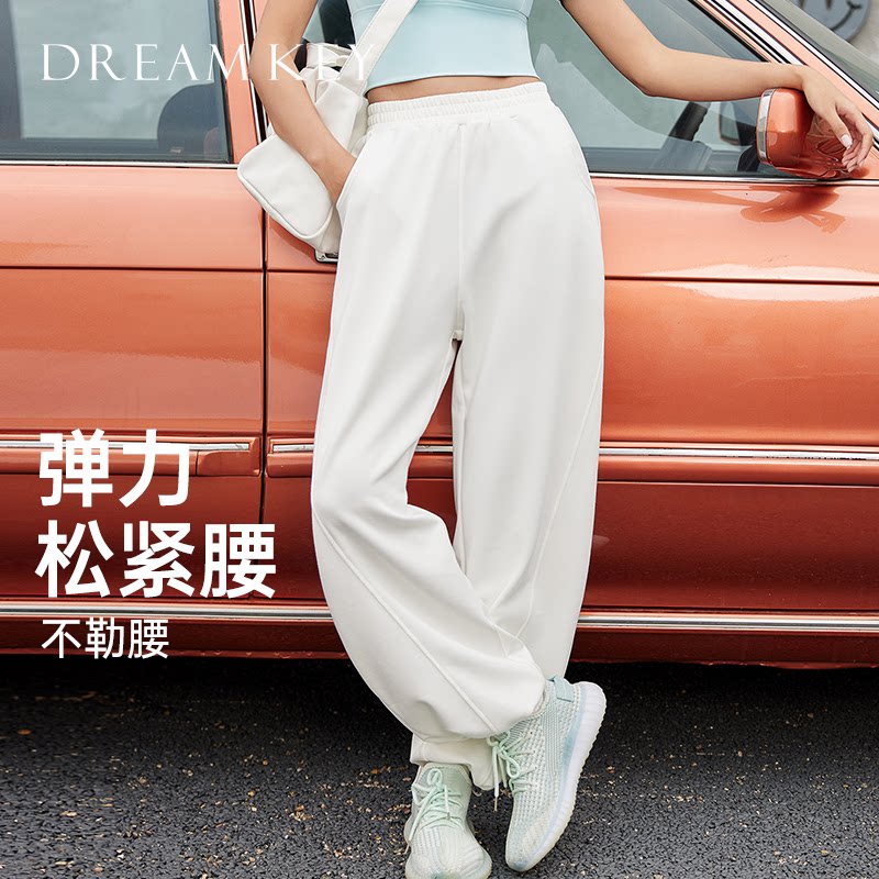 K裤子高腰宽松休闲裤女清凉感运动裤显瘦瑜伽裤健身训练跑步下装