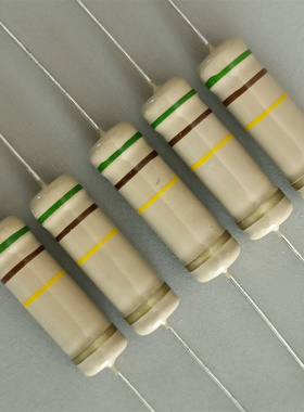 5W大功率四色环碳膜铜脚电阻10R150R1K100K68K220K330K470K510K1M