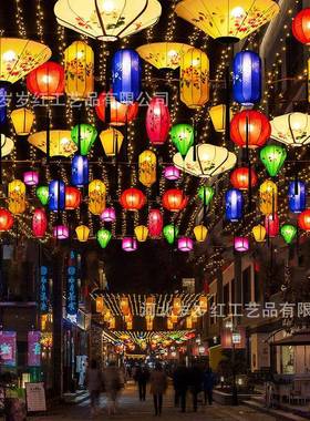 国风灯笼WLP装饰新式中宫仿古创区意冬瓜24节气灯景飞碟彩灯手绘