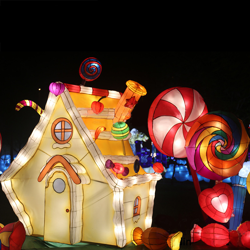 圣诞节新年春节元宵糖果屋大型花灯景区亮化氛围摆件商场装饰