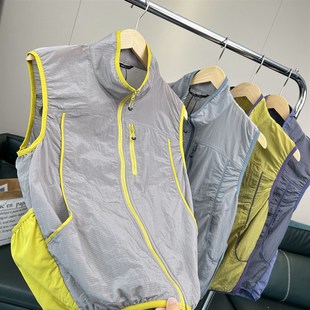 春夏男士 叠穿神器 外贸休闲登山露营立领马甲 3D立裁 山系机能