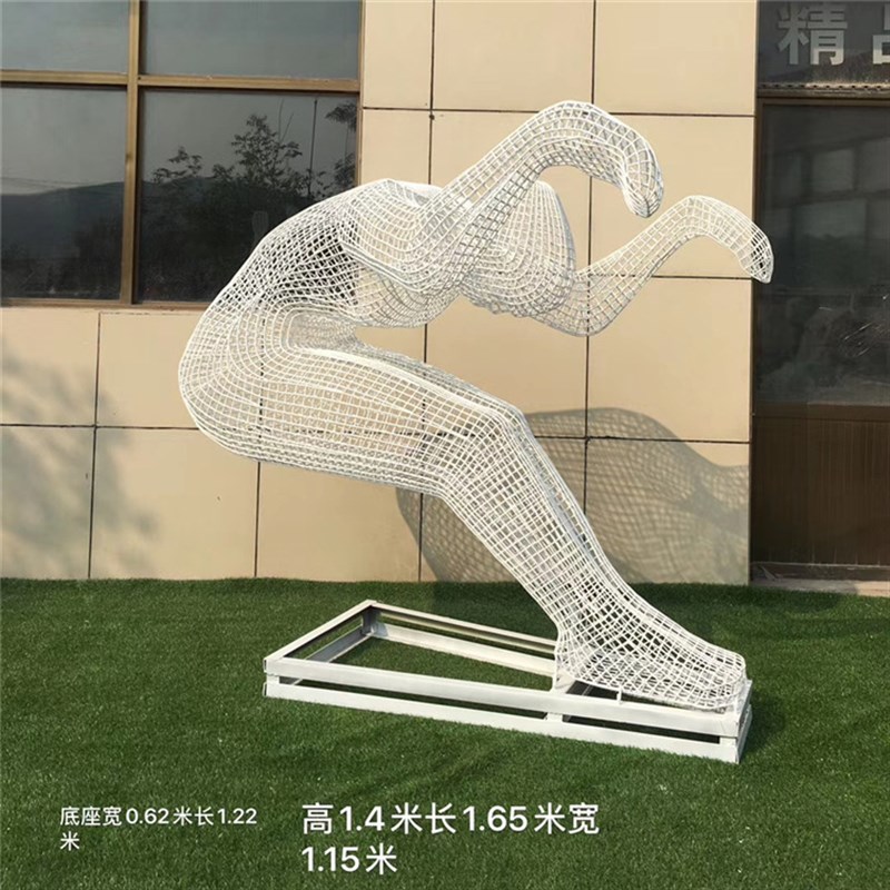 不锈钢打篮球运动主题镂空网格体育G人物广场公园学校景观摆件