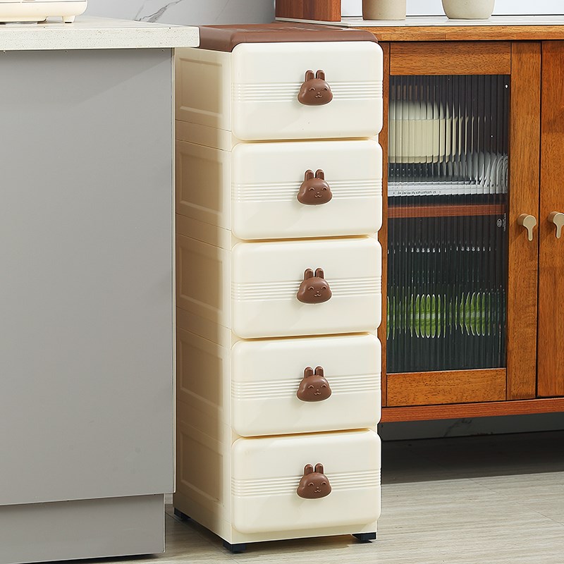 25/35cm夹缝收纳柜抽屉式厨房卫生间置物柜厕所浴室储物窄柜家用