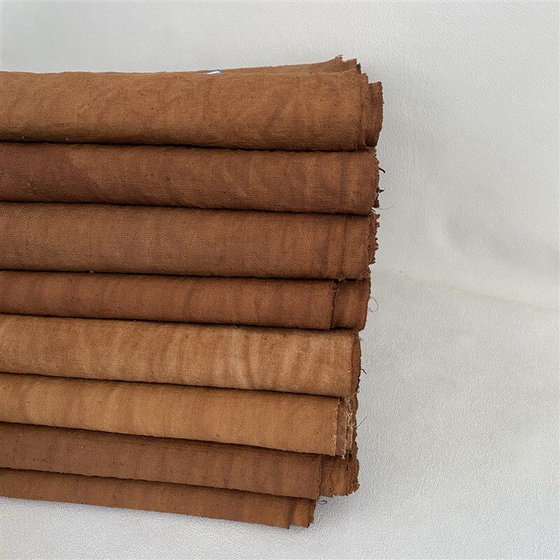 柿染手织布 植物染色 太阳之染 草木染 植物染 柿漆染老土布