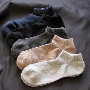 纯棉袜黑袜子无骨新款 短袜镂空网袜夏季 毛巾底短袜 毛巾袜男士 薄款