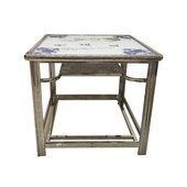 不锈钢正方形组装 烤火架烤火桌子多功能折叠加厚小户型吃饭取暖桌