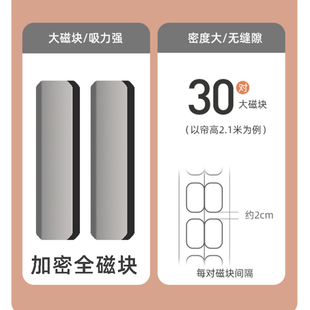 防蚊门帘隔断帘磁性纱门家用免打孔沙防蝇纱窗魔术贴 专业定制夏季
