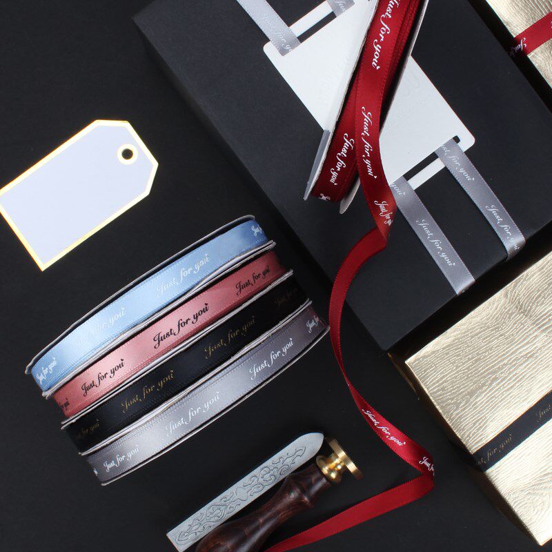 英文丝带彩带缎带绸带装饰带 鲜花束扎花带包装彩带礼物蛋糕装饰