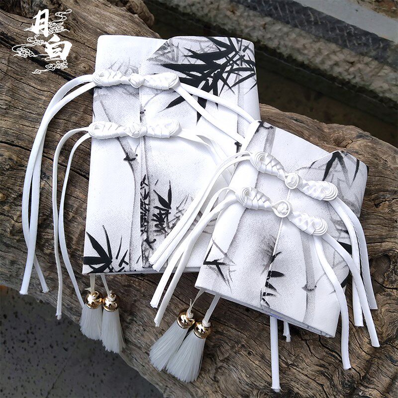 月白 墨竹 国风盘扣A5A6手帐本书衣手账本笔记本日记本书皮礼物